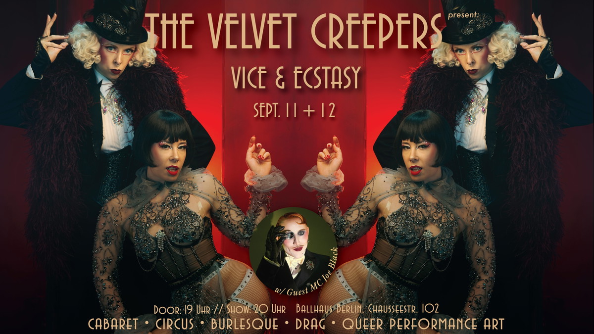Titelbild der Veranstaltung THE VELVET CREEPERS present Vice & Ecstasy