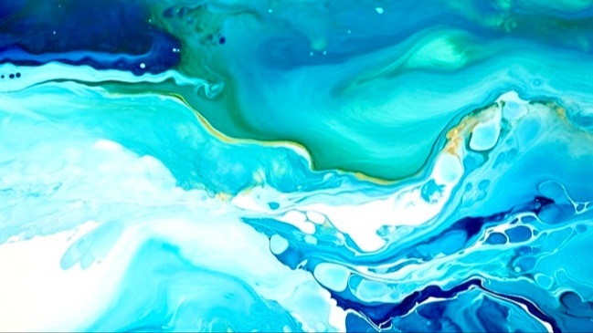 Acrylic Pouring: Das Meer.