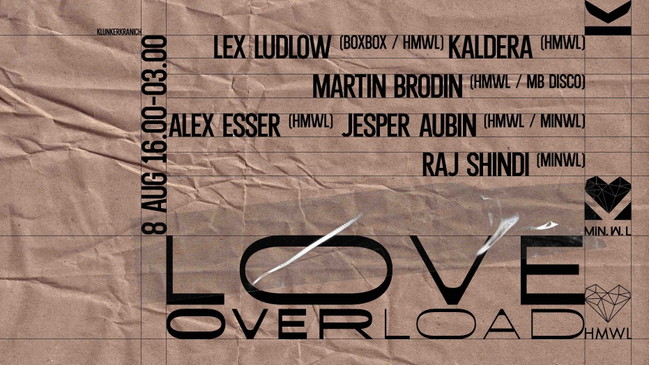 HMWL x KLUNKERKRANICH w. Lex Ludlow, Kaldera, Martin Brodin, Alex Esser, Jesper Aubin, Raj Shindi