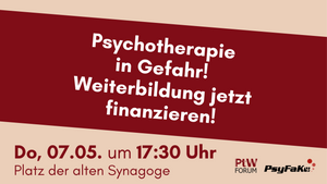 Demo zur Finanzierung der Psychotherapie Weiterbildung