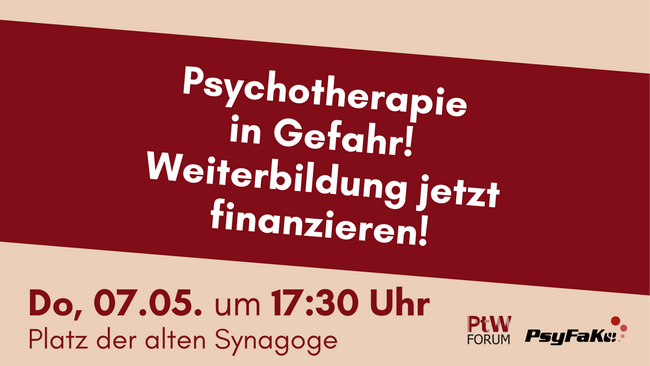 Demo zur Finanzierung der Psychotherapie Weiterbildung