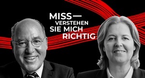 Gregor Gysi im Gespräch mit Bundestagspräsidentin Bärbel Bas