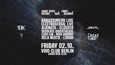Crave Tapes x LMNTL x Distant Gaze Records