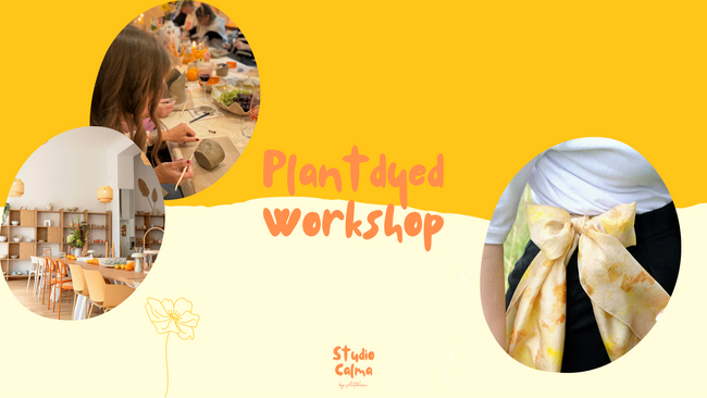 Plantdyed Workshop im Studio Calma in Düsseldorf (Bundle-Dye-Technik)