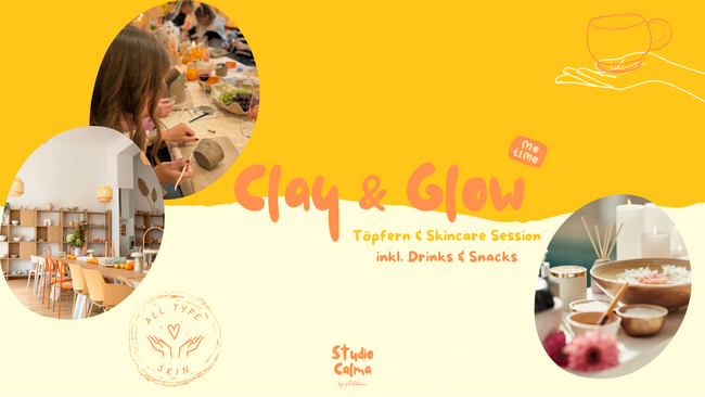 Clay & Glow Töpfern und Skincare Session im Studio Calma in Düsseldorf