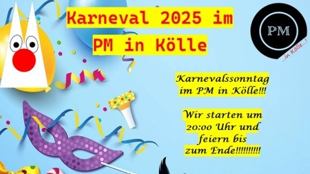 Karnevalsparty am Karnevalssonntag im PM in Kölle