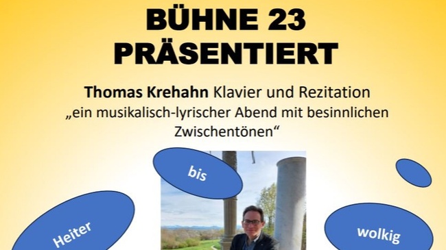 Musikalisch-lyrischer Abend mit besinnlichen Zwischentönen