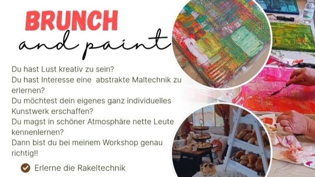 Brunch and paint Rakeltechnik