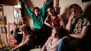 FLYING MOON IN SPACE