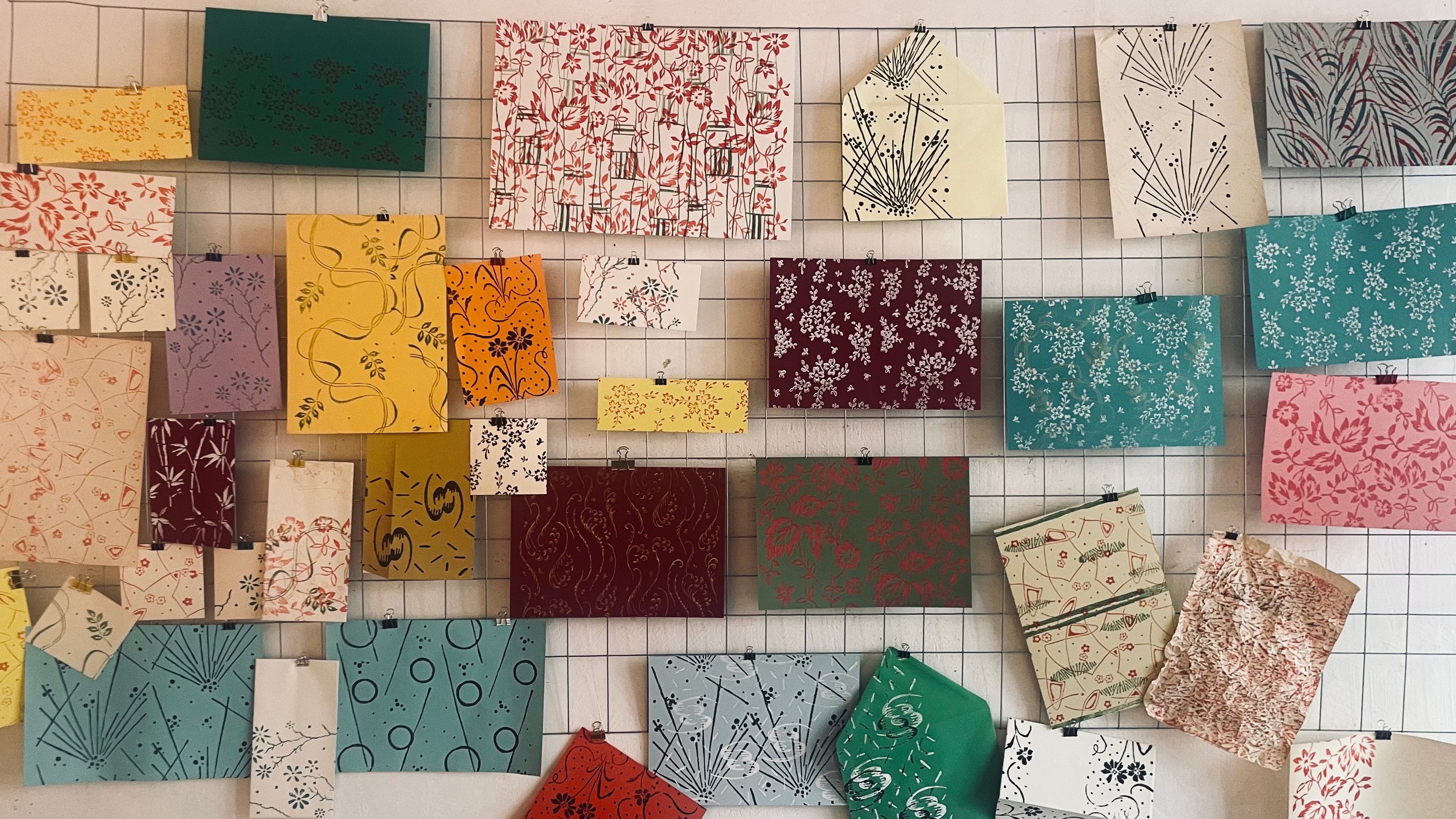 Druck-Workshop mit Vintage Musterwalzen
