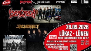 Metal Night mit PYRACANDA, SACROSANCT und WARRANT im Lükaz