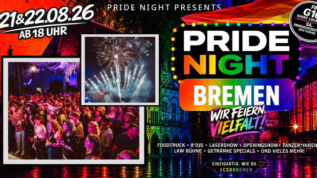 Pride Night 2026 - Party zum CSD Bremen
