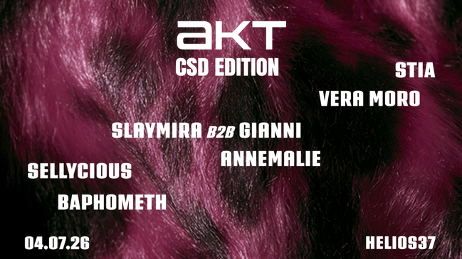 akt Party – CSD Edition | 4. Juli 2026