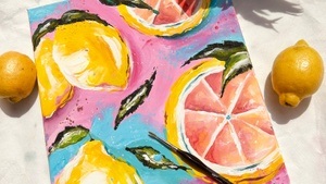 🍋MALKURS FRANKFURT : Zitronenliebe - Gelb malen , Sonne fühlen 🧑‍🎨