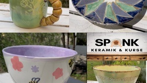 Keramik bemalen am Sonntag