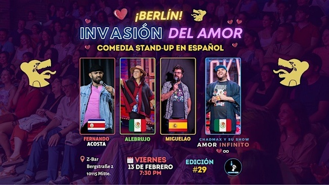 Invasión Latina Berlín #28 - SAN VALENTÍN- Comedia stand-up en español