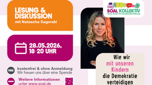 Lesung & Diskussion: "Wie wir mit Kindern unsere Demokratie verteidigen- Politisches Empowerment für Familien" mit Natascha Sagorski"
