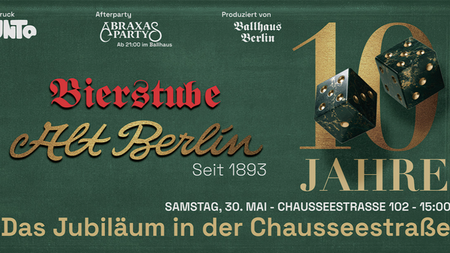 10 Jahre Bierstube Alt Berlin + UNTO's Opening Party