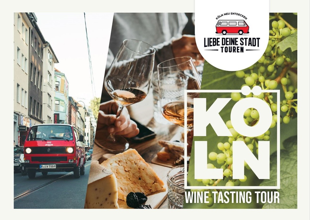 Wine Tasting Tour / Weinprobe mit Guide im Bulli durch Köln (3h)/ auch als Geschenk Gutschein erhältlich