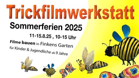 Sommerferien: Trickfilm- und Musik/Text-Werkstatt in Finkens Garten / Köln - Rodenkirchen