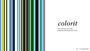Colorit - statt schwarz auf weiß | Farbcodes für literarische Texte