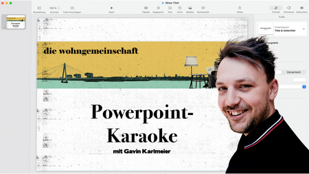 Powerpoint-Karaoke mit Gavin Karlmeier