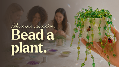 Bead a plant. Perlenpflanze selbst machen.