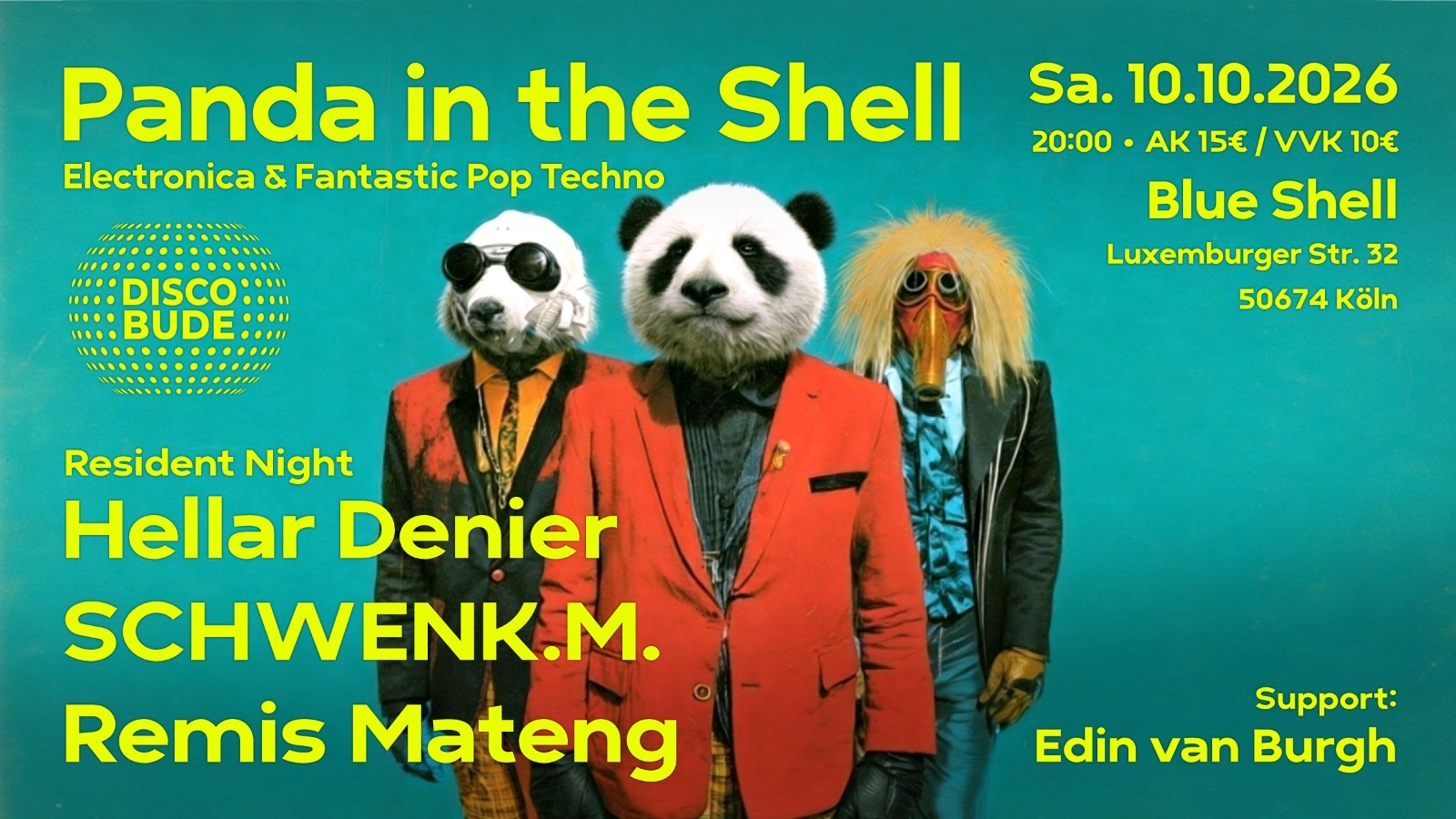 DISCOBUDE presents: PANDA IN THE SHELL – „An Electric Journey“