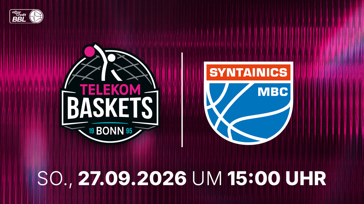 Titelbild der Veranstaltung Telekom Baskets Bonn vs. SYNTAINICS MBC