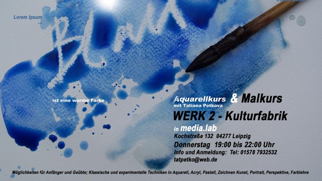 Blau ist eine warme Farbe – Malkurs im WERK 2