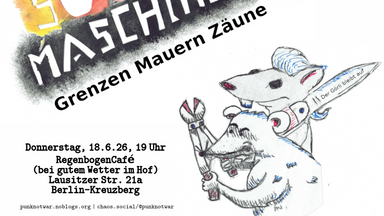 "Sortiermaschinen: Grenzen, Mauern, Zäune" - Lyrik & Literatur im RegenbogenCafé