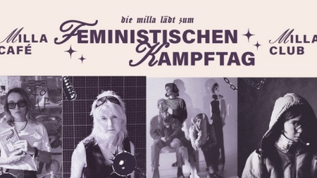 Die Milla lädt zum feministischen Kampftag: Rike van Kleef + Laura Lee & The Jettes + Frachild + Pillbert