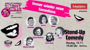 BESTE Stand-Up Comedy - Stand up 19:30 Uhr in der BESTE Bar im Wedding direkt am Leopoldplatz