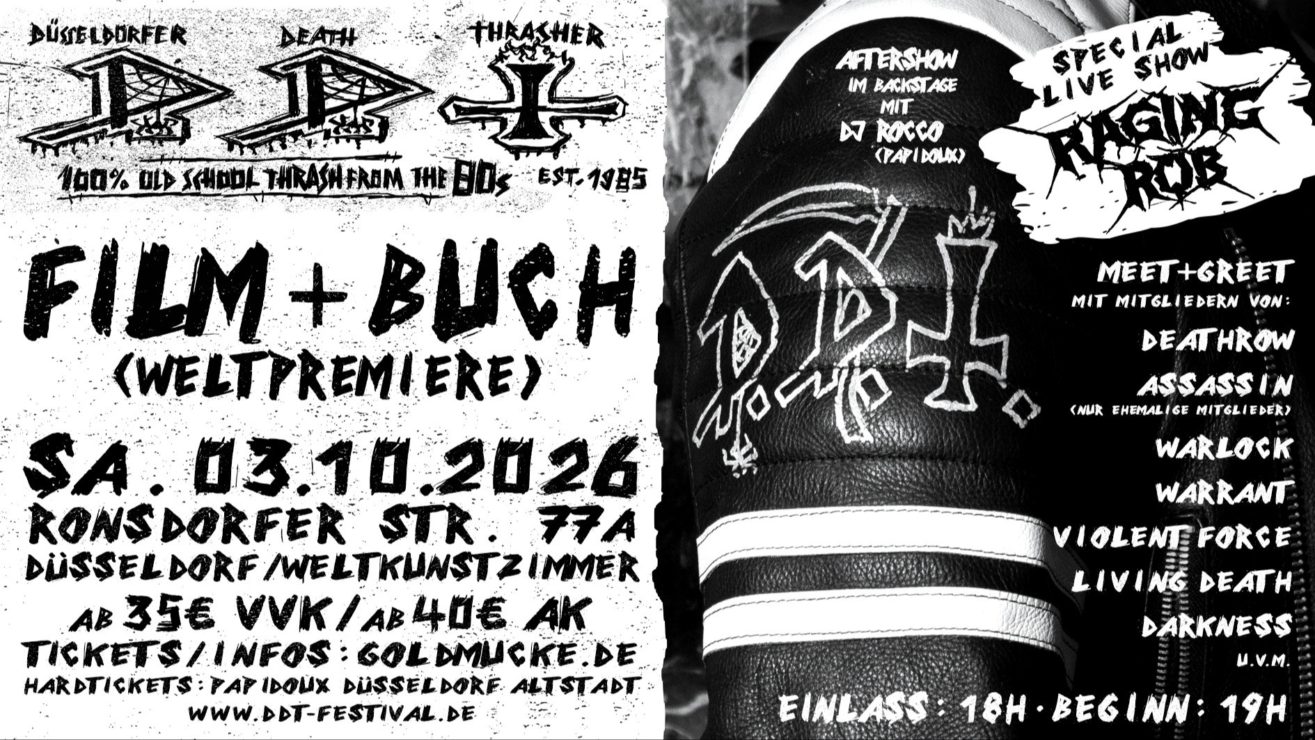 DDT FILM + BUCH + Live Show: RAGING ROB - Weltpremiere