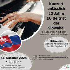 Konzert anlässlich 20 Jahre EU Beitritt der Slowakei