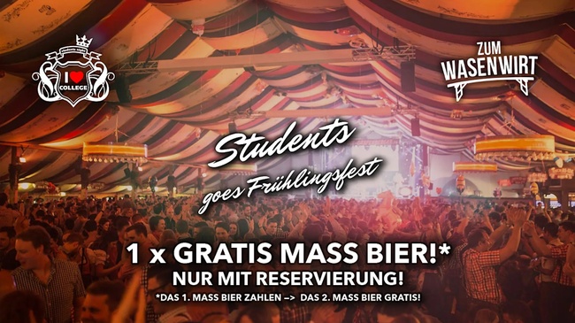 I Love College goes Frühlingsfest - Mi. 06.05.26 @ Wasenwirt
