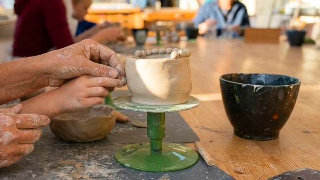 Töpfern mit Kindern in Köln – Familien-Workshop mit Ton (ab 4 Jahre)