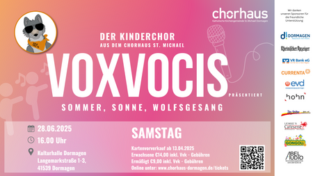 VoxVocis Kinderchöre Chorhaus St. Michael Sommerkonzert