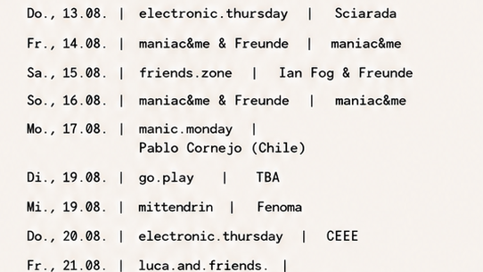 electronic.thursday mit Sciarada