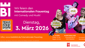 Wir feiern den Internationalen Frauentag - mit Comedy und Musik!