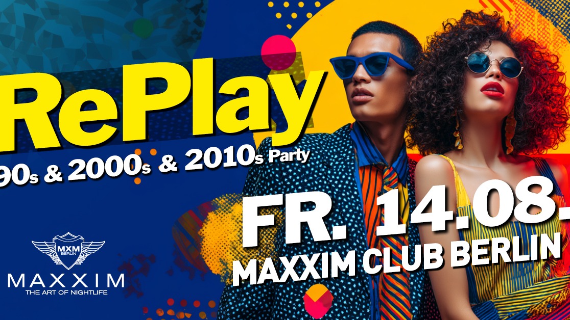 Titelbild der Veranstaltung RePlay – Back to the 90s, 2000s & 2010s Party!