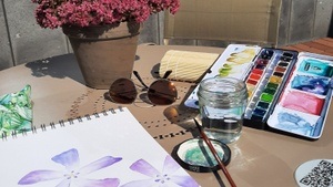 Kreativkurs Köln: Pflanzen & Blumen im Grünen malen