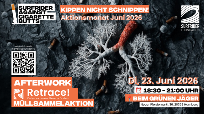 🪣🚬 Afterwork Kippen Nicht Schnippen Retrace! Müllsammelaktion