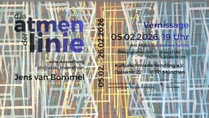 das atmen der linie - Abstrakte Malerei von Jens van Bommel