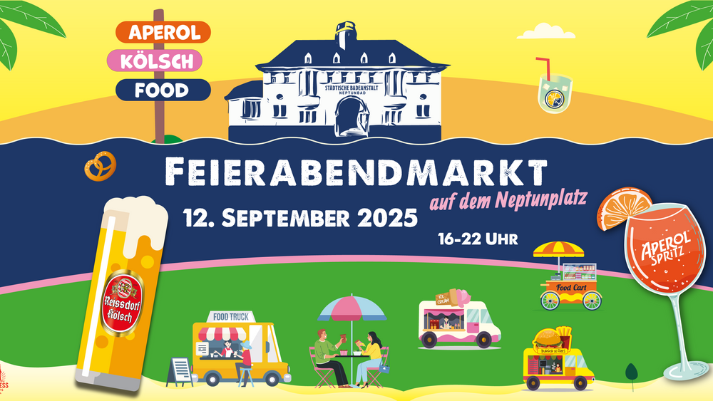 Feierabendmarkt auf dem Neptunplatz in Ehrenfeld