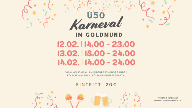Ü 50 Karneval im GOLDMUND