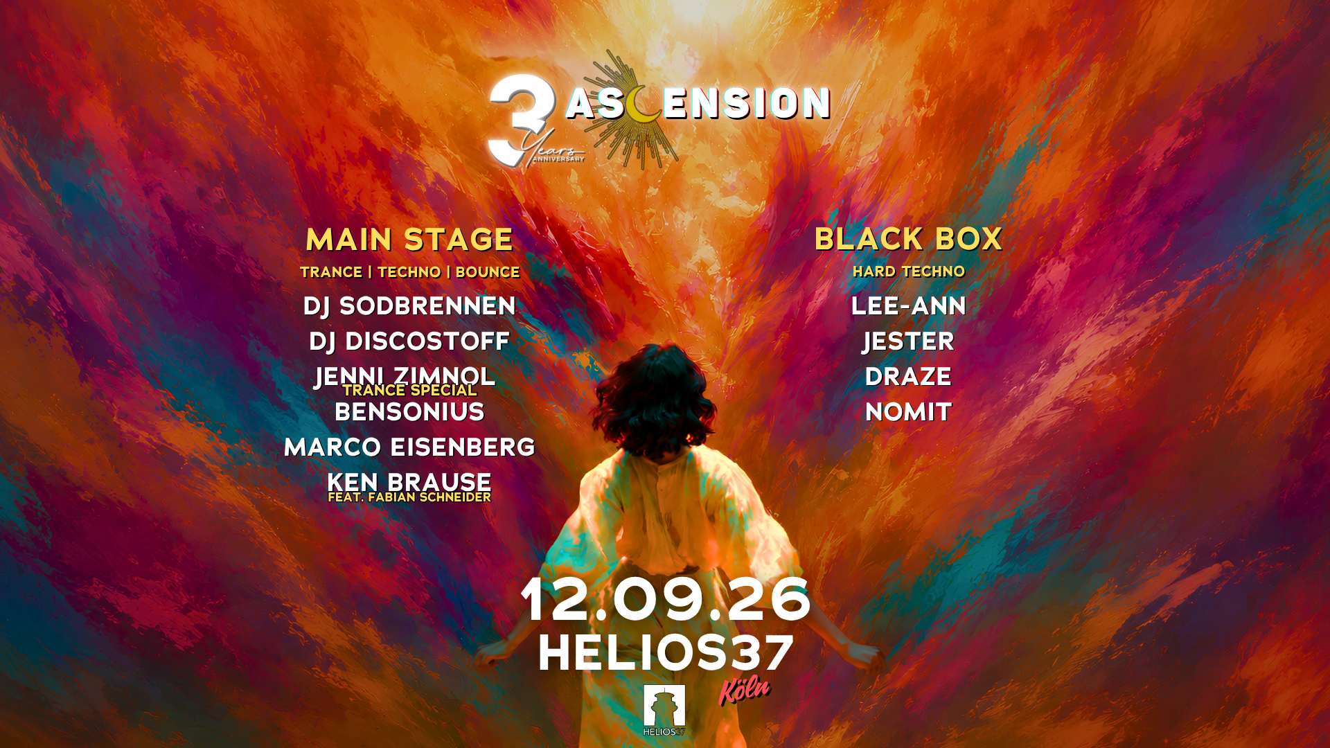 3 Years Ascension w/ DJ Sodbrennen, DJ Discostoff, Jenni Zimnol, Lee-Ann & more at Helios37
