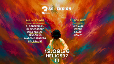 3 Years Ascension w/ DJ Sodbrennen, DJ Discostoff, Jenni Zimnol, Lee-Ann & more at Helios37