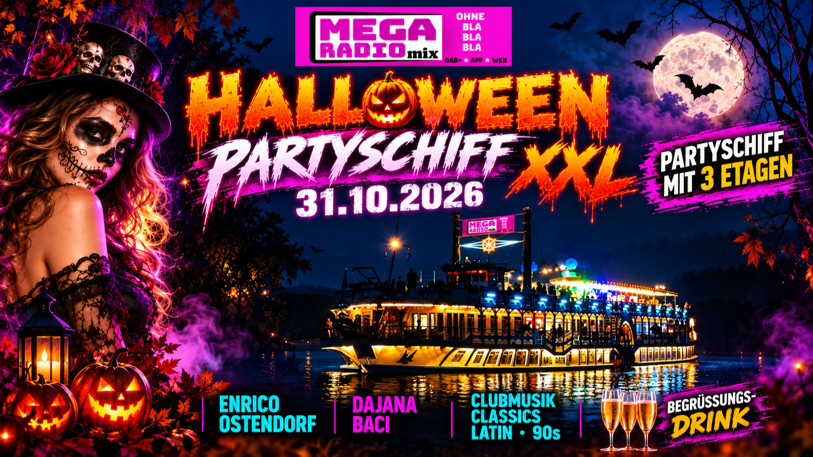 HALLOWEEN Partyschiff XXL
