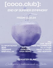 [coconut.concepts]: END OF SUMMER SYMPHONY w/ PAU, DJ SPORTSCHUH, BERF, Carl Bergé and many more